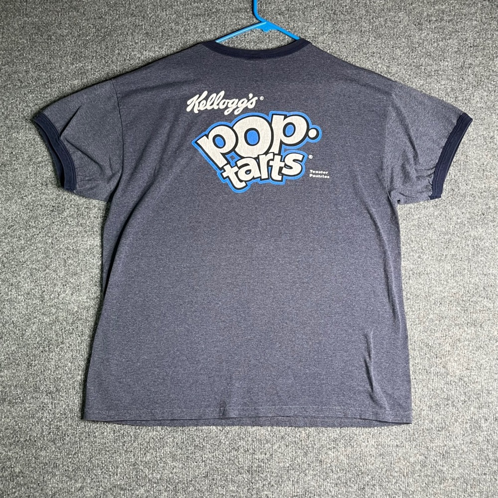Kellogg's Pop-Tarts Ringer T-Shirt Mens XL Blue Gildan Ultra Cotton Graphic Tee